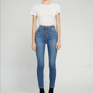 Alice + Olivia High Rise Skinny Jean. Never wear